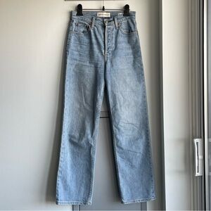 DENIM FORUM The Arlo High Rise Straight 28L Light Blue Jeans